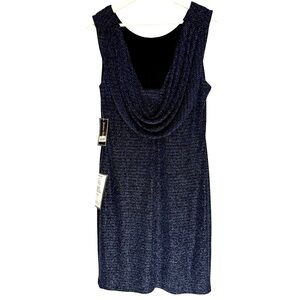 NEW Jessica Howard short cocktail sleeveless dress glitter blue, Size 12